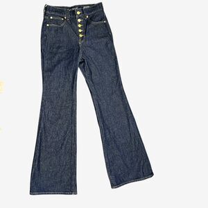 J Crew womens flare Jeans sz 25 dark wash 96 Flare High Rise Button Fly